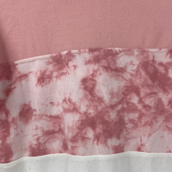 Bobbie Brooks soft pink, tie-dye detail sweatshirt with attached hood - Picture 6 of 9